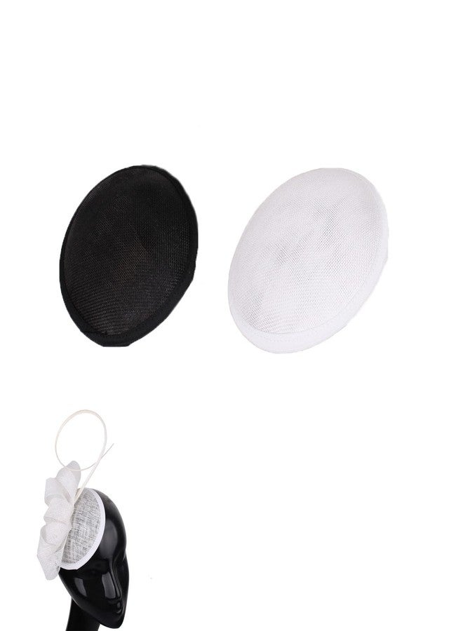ArrErr 2 Pack Fascinators Hats Base 5 Inch Fabric Round Breathable Fascinator Hat Making Base Lining Shaper for Sinamay Fascinator Pillbox Hats Tea Party Hats 20s 50s Cocktail Hat DIY Headwear Craft - Image 1